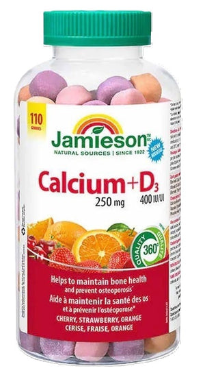 Jamieson 增美神 - 健骨鈣 + 維生素 D3 軟糖 110粒 超值裝 <br>【平行進口產品 (Exp:11/2025)】