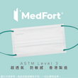Load image into Gallery viewer, ASTM Level 3 成人裝口罩 (白色口罩綠色耳繩)<br>(新舊包裝隨機發貨)