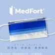 Load image into Gallery viewer, ASTM Level 3 成人裝口罩 (藍白漸變)<br>(新舊包裝隨機發貨)